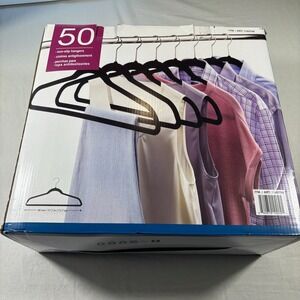 Non-Slip Hangers 50 Count Black NEW